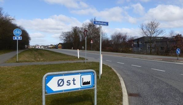 Arnfred fik sin egen gade i Vejen, ved FDB.