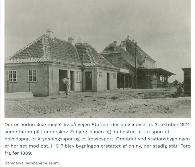 Et nyt billede af den nybyggede Vejen Stationsbygning.
